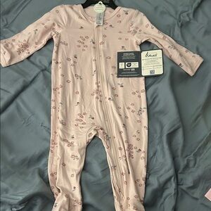 Gerber Pink Floral Footie